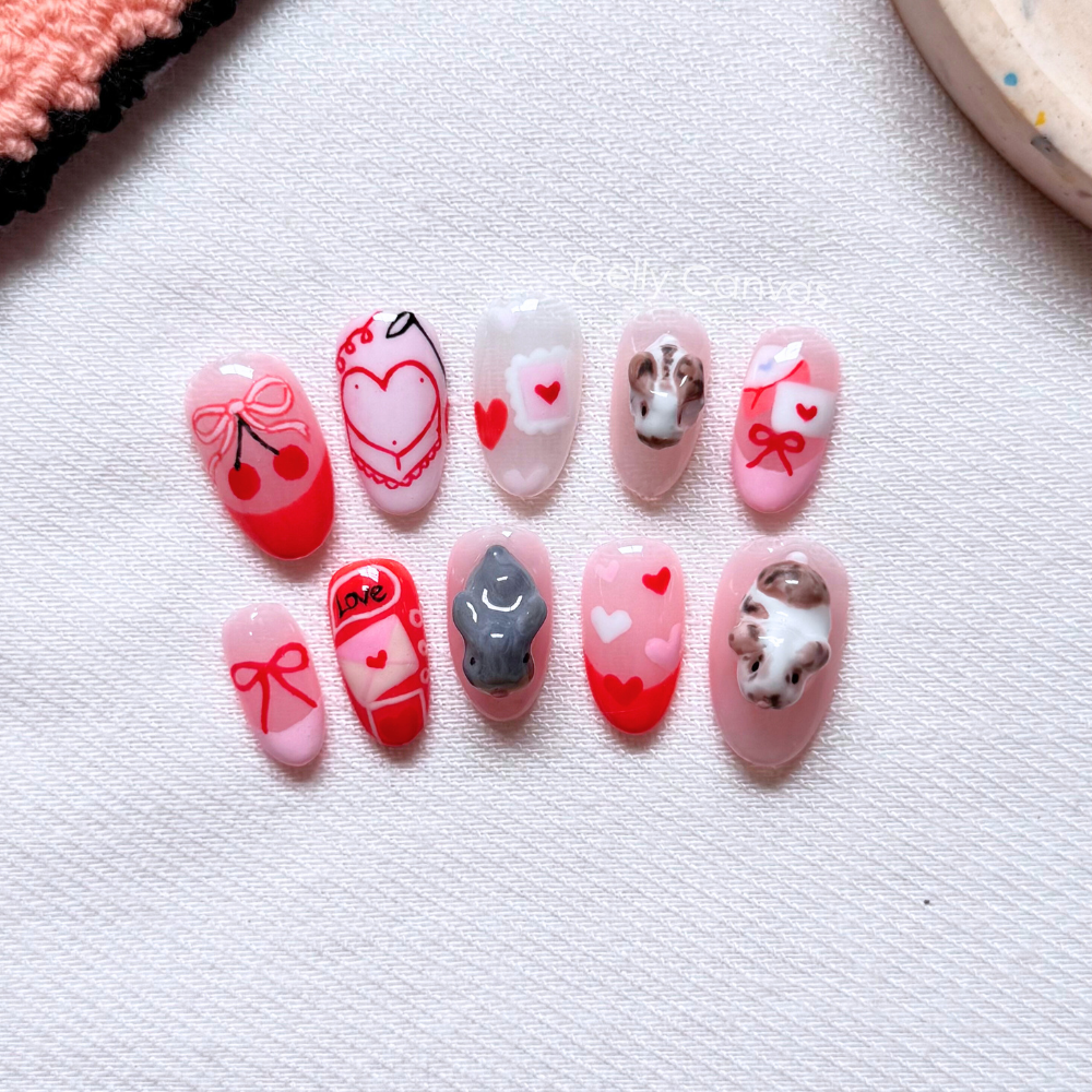 Gelly Canvas rabbit press on nails
